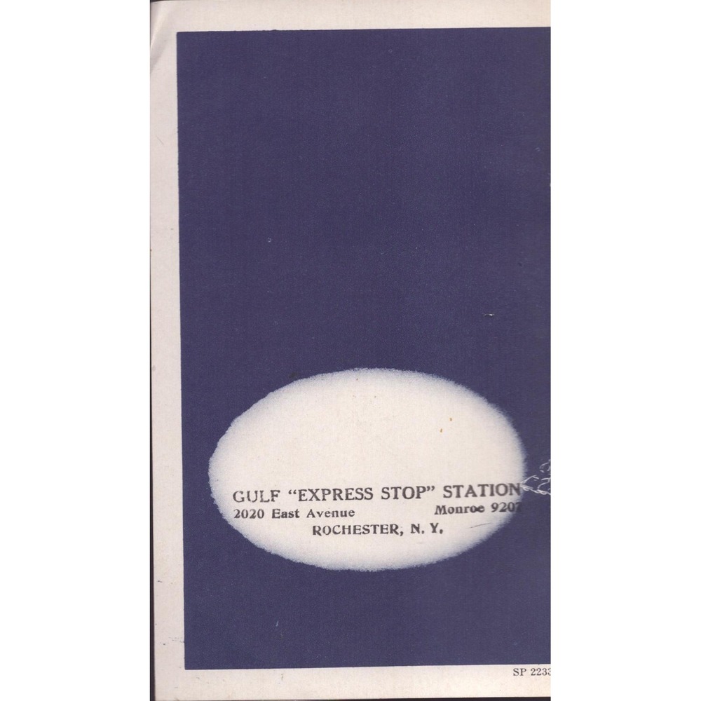 Vintage WWII Gulf Express Stop Station Rochester NY Car Maintenance Pamphlet - Picture 2 of 3